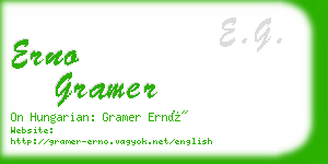 erno gramer business card